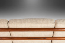 Load image into Gallery viewer, Scandinavian Style Solid Teak Three-Seat Sofa Newly Upholstered in Oatmeal Fabric, c. 1980s-ABT Modern