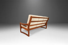 Load image into Gallery viewer, Scandinavian Style Solid Teak Three-Seat Sofa Newly Upholstered in Oatmeal Fabric, c. 1980s-ABT Modern