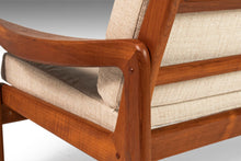 Load image into Gallery viewer, Scandinavian Style Solid Teak Three-Seat Sofa Newly Upholstered in Oatmeal Fabric, c. 1980s-ABT Modern