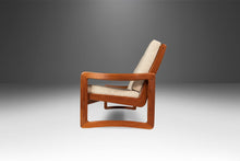 Load image into Gallery viewer, Scandinavian Style Solid Teak Three-Seat Sofa Newly Upholstered in Oatmeal Fabric, c. 1980s-ABT Modern