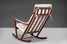 Load image into Gallery viewer, Sculptural Rocking Chair by Poul Volther for Frem Rojle in Afromosia Wood - Newly Upholstered, c. 1960s-ABT Modern