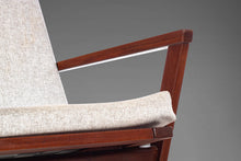 Load image into Gallery viewer, Sculptural Rocking Chair by Poul Volther for Frem Rojle in Afromosia Wood - Newly Upholstered, c. 1960s-ABT Modern
