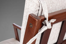 Load image into Gallery viewer, Sculptural Rocking Chair by Poul Volther for Frem Rojle in Afromosia Wood - Newly Upholstered, c. 1960s-ABT Modern