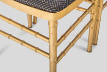 Load image into Gallery viewer, Set of 4 Bamboo Hollywood Regency Dining Chairs Powder Coated in Gold, c. 1970's-ABT Modern
