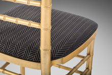 Load image into Gallery viewer, Set of 4 Bamboo Hollywood Regency Dining Chairs Powder Coated in Gold, c. 1970's-ABT Modern