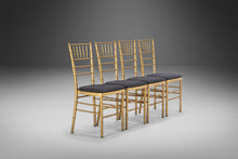 Load image into Gallery viewer, Set of 4 Bamboo Hollywood Regency Dining Chairs Powder Coated in Gold, c. 1970's-ABT Modern