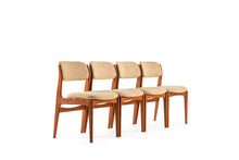Load image into Gallery viewer, Set of 4 Benny Linden Dining Chairs in Teak with Original Oatmeal Knit Fabric-ABT Modern