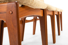 Load image into Gallery viewer, Set of 4 Benny Linden Dining Chairs in Teak with Original Oatmeal Knit Fabric-ABT Modern