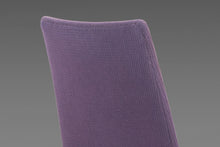 Load image into Gallery viewer, Set of 6 Minimal Chrome Dining Chairs Set on Petite Tubular Chrome Bases in Distressed Original Ombre Purple Fabric, West Germany, c. 1970's-ABT Modern