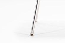 Load image into Gallery viewer, Set of 6 Minimal Chrome Dining Chairs Set on Petite Tubular Chrome Bases in Distressed Original Ombre Purple Fabric, West Germany, c. 1970's-ABT Modern