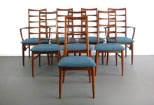 Load image into Gallery viewer, Set of 8 Danish Modern Teak Ladder Back Niels Koefoeds Dining Chairs Hornslet-ABT Modern