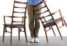 Load image into Gallery viewer, Set of 8 Danish Modern Teak Ladder Back Niels Koefoeds Dining Chairs Hornslet-ABT Modern
