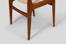 Load image into Gallery viewer, Set of Eight (8) Scandinavian Dining Chairs in Teak and Original Oatmeal Fabric, c. 1970s-ABT Modern