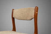 Load image into Gallery viewer, Set of Eight (8) Scandinavian Dining Chairs in Teak and Original Oatmeal Fabric, c. 1970s-ABT Modern