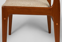 Load image into Gallery viewer, Set of Eight (8) Scandinavian Dining Chairs in Teak and Original Oatmeal Fabric, c. 1970s-ABT Modern