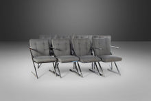 Load image into Gallery viewer, Set of Eight (8) "Z" Dining Chairs in Chrome and Original Fabric by Milo Baughman, USA, c. 1970's-ABT Modern
