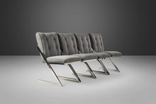 Load image into Gallery viewer, Set of Eight (8) "Z" Dining Chairs in Chrome and Original Fabric by Milo Baughman, USA, c. 1970's-ABT Modern