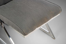 Load image into Gallery viewer, Set of Eight (8) "Z" Dining Chairs in Chrome and Original Fabric by Milo Baughman, USA, c. 1970's-ABT Modern