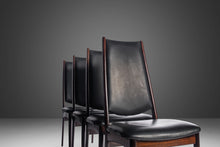 Load image into Gallery viewer, Set of Four (4) Afromosia Danish Modern High Back Dining Chairs, c. 1970s-ABT Modern