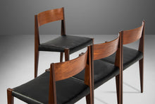 Load image into Gallery viewer, Set of Four (4) Cado PIA Danish Modern Dining Chairs in Black Vinyl, 1960s-ABT Modern