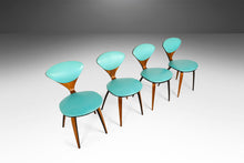 Load image into Gallery viewer, Set of Four (4) Dining Chairs by Norman Cherner for Plycraft in Teal Fabric, USA, c. 1964-ABT Modern