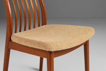 Load image into Gallery viewer, Set of Four (4) Ergonomic Contoured Dining Chairs by Shou Andersen in Teak Wood and Original Oatmeal Fabric, Denmark, c. 1970s-ABT Modern