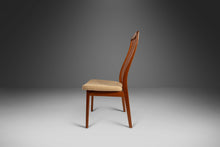 Load image into Gallery viewer, Set of Four (4) Ergonomic Contoured Dining Chairs by Shou Andersen in Teak Wood and Original Oatmeal Fabric, Denmark, c. 1970s-ABT Modern