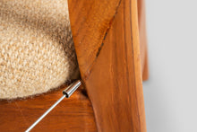 Load image into Gallery viewer, Set of Four (4) Ergonomic Contoured Dining Chairs by Shou Andersen in Teak Wood and Original Oatmeal Fabric, Denmark, c. 1970s-ABT Modern