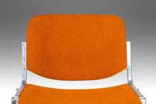 Load image into Gallery viewer, Set of Four (4) Giancarlo Piretti Model 106 Stackable Dining Chairs for Castelli in Burnt Orange Fabric, Italy, c. 1960's-ABT Modern
