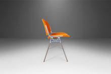 Load image into Gallery viewer, Set of Four (4) Giancarlo Piretti Model 106 Stackable Dining Chairs for Castelli in Burnt Orange Fabric, Italy, c. 1960's-ABT Modern