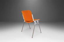 Load image into Gallery viewer, Set of Four (4) Giancarlo Piretti Model 106 Stackable Dining Chairs for Castelli in Burnt Orange Fabric, Italy, c. 1960's-ABT Modern