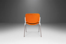 Load image into Gallery viewer, Set of Four (4) Giancarlo Piretti Model 106 Stackable Dining Chairs for Castelli in Burnt Orange Fabric, Italy, c. 1960's-ABT Modern