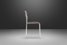 Load image into Gallery viewer, Set of Four (4) Italian Mid Century Modern Stacking Chrome Chairs w/ Hair On Hide Seats Attributed to Otto Gerdau, Italy, c.1970's-ABT Modern