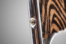 Load image into Gallery viewer, Set of Four (4) Italian Mid Century Modern Stacking Chrome Chairs w/ Hair On Hide Seats Attributed to Otto Gerdau, Italy, c.1970's-ABT Modern