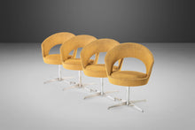 Load image into Gallery viewer, Set of Four (4) Italian Modern Swiveling Accent Chairs in Original Gold Knit Fabric by E & P Ciani for Aceray, Italy, c. 1980's-ABT Modern