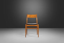 Load image into Gallery viewer, Set of Four (4) Mid Century Danish Modern Contoured Honey Oak Dining Chairs, Italy, c. 1960s-ABT Modern