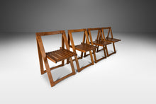 Load image into Gallery viewer, Set of Four (4) Mid Century Modern Folding Chairs in Walnut for Romanian Drop Leaf Table, Romania, c. 1960's-ABT Modern