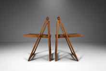 Load image into Gallery viewer, Set of Four (4) Mid Century Modern Folding Chairs in Walnut for Romanian Drop Leaf Table, Romania, c. 1960's-ABT Modern