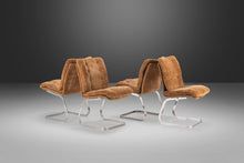 Load image into Gallery viewer, Set of Four (4) Mid Century Modern / Hollywood Regency Cantilever Chairs by Roche Bobois, France, c. 1970's-ABT Modern