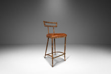 Load image into Gallery viewer, Set of Four (4) Mid Century Modern Substantial Campaign Bar Height Bar Stools Attributed to Maitland-Smith, c. 1980's-ABT Modern
