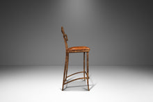 Load image into Gallery viewer, Set of Four (4) Mid Century Modern Substantial Campaign Bar Height Bar Stools Attributed to Maitland-Smith, c. 1980's-ABT Modern