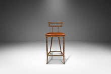 Load image into Gallery viewer, Set of Four (4) Mid Century Modern Substantial Campaign Bar Height Bar Stools Attributed to Maitland-Smith, c. 1980's-ABT Modern