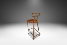 Load image into Gallery viewer, Set of Four (4) Mid Century Modern Substantial Campaign Bar Height Bar Stools Attributed to Maitland-Smith, c. 1980's-ABT Modern
