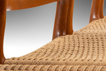 Load image into Gallery viewer, Set of Four (4) Model 83 Teak Dining Chairs Niels Otto Møller for J.L. Møller w/ Paper Cord Seats, Denmark, c. 1970's-ABT Modern