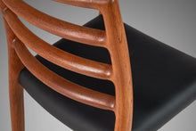 Load image into Gallery viewer, Set of Four (4) Model 85 Dining Chairs in Teak & Leather by Niels Møller for J.L. Møller Mobelfabrik, Denmark, c. 1960's-ABT Modern
