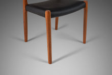 Load image into Gallery viewer, Set of Four (4) Model 85 Dining Chairs in Teak & Leather by Niels Møller for J.L. Møller Mobelfabrik, Denmark, c. 1960's-ABT Modern