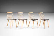 Load image into Gallery viewer, Set of Four (4) Model J 77 'Farmhouse' Chairs in Beech by Folke Palsson for FDB Møbelfabrik, Denmark, c. 1960's-ABT Modern