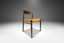 Load image into Gallery viewer, Set of Four ( 4 ) Niels Otto Moller Model 75 Dining Chairs for J.L. Mollers Mobelfabrik in Walnut Tinted Oak and Paper Cord, Denmark, 1960's-ABT Modern