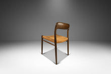 Load image into Gallery viewer, Set of Four ( 4 ) Niels Otto Moller Model 75 Dining Chairs for J.L. Mollers Mobelfabrik in Walnut Tinted Oak and Paper Cord, Denmark, 1960's-ABT Modern