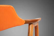 Load image into Gallery viewer, Set of Four (4) Rare Model 42 Arm Chairs in Teak and Vinyl by Erik Kirkegaard for Høng Stolefabrik, Denmark, c. 1950's-ABT Modern